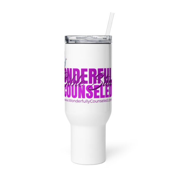 WONDERFULLY COUNSELED  Travel mug with a handle - Image 4